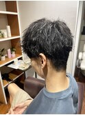 ソフトツイストパーマ／黒髪／刈り上げ／パーマ