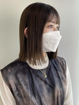 クイントネオリーブ 自由が丘正面口店(quint:neolive) 前髪/マチルダボブ/ピンクベージュ/インナーグレージュ