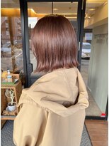 ヘア プロデュース キュオン(hair produce CUEON.) 切りっぱなしオレンジベージュ