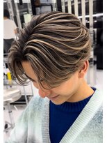 メンズヘアセンス 渋谷(MEN'S HAIR SENSE) アッシュブラック/ウルフ/マッシュパーマ/ハイライト/渋谷