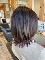 ヘアショップ エヌアンドエー 久喜菖蒲店(hair shop N&A) 外ハネくびレイヤーミディアムボブ×裾カラー/毛先カラーWカラー