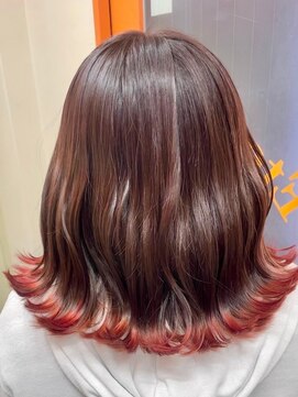 エターナルバイマティーナ(Eternal by MATINA) 【FOXカラー裾に赤オレンジ】20代30代40代50代