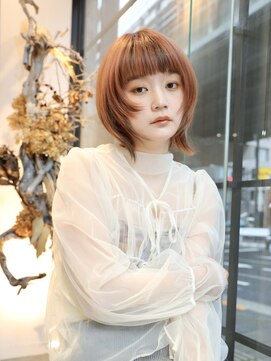 エムスラッシュ たまプラーザ(M.SLASH) 姫カット/厚めバング/ボブウルフ/ベビーピンク/たまプラーザ