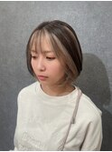 大人可愛いフレーミングカラー×ホワイトベージュ