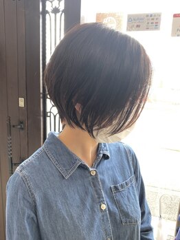 ウェルズ グランデ 田原本店(Well's GRANDE)の写真/【田原本/田原本駅】首元のラインもキレイに見せる、美シルエットショートで大人可愛いスタイルに...♪
