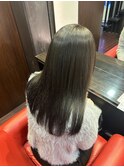 暗髪透明感グレージュ