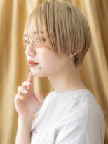 モッズヘア 越谷(mod's hair)&nbsp;全頭ブリーチハイトーンカラー小顔丸みショート317Z越谷10代20代