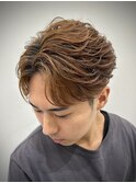 フェザーパーマ×ブラウンカラー