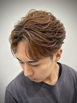 ルースト 京都駅前店(ROOST) フェザーパーマ×ブラウンカラー