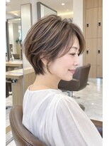 アッシュ 桜新町店(Ash)&nbsp;桜新町/レイヤーカット/ボブ/韓国ダブルカラー/白髪ぼかし