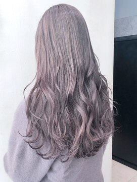 アルバム 銀座(ALBUM GINZA) ラベンダーグレー_セミウェットウェーブオリーブカラー_ba308123