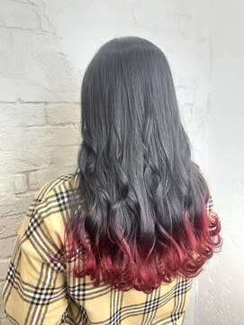 プライズ アイリス 池袋東口店(prize Iris) 裾カラーレッド鬼滅の刃カラーハイトーンレッド池袋