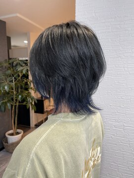 リオリス ヘア サロン(Rioris hair salon) レイヤーカット×アッシュ＆ブルー