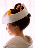 地毛で日本髪を結う