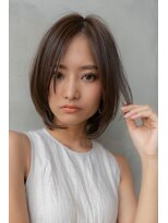 ハバナ 天神(HAVANA) ハイライトマロンベージュ×切りっぱなしくびれミディアムボブ