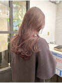 大人可愛い韓国顔まわりカットレイヤーカット美髪ネビージュ