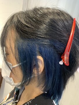 アジールヘア 池袋東口店(agir hair) インナーカラー☆ブルー☆ 池袋東口