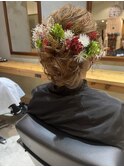 ゆるふわアップ◎成人式前撮り 着付けヘアメイク