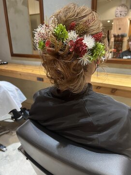 ポルム パプリカ(polum paprika) ゆるふわアップ◎成人式前撮り 着付けヘアメイク