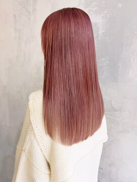 アルバム 渋谷パルコ(ALBUM) ピンクロング_チェリーブラウンフェミニンロング_ba368331