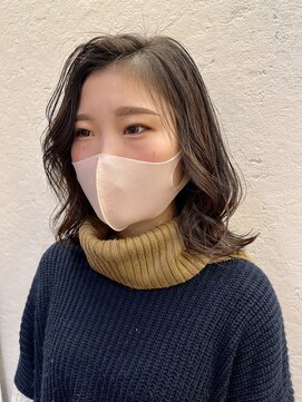 ブレンドバイハピネス(Blend by happiness) ロブ×外ハネスタイル×顔まわり×髪質改善