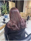 大人ゆるふわラベンダーココアブリーチなしダブルカラー