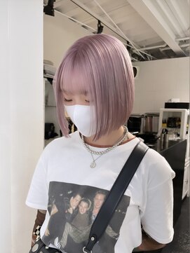 リル 溝の口(LiL) ラベンダーピンクベージュボブ/溝の口/ブリーチ/レイヤーカット