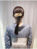 卒業式ヘア 卒業式着付け タイトポニー 横浜