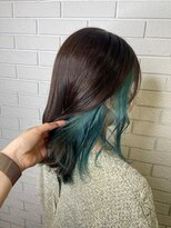 サボン ヘア デザイン カーザ(savon hair design casa+) インナーカラー＊ターコイズ