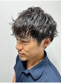 ツイストスパイラルパーママッシュメンズパーマ波巻きパーマ