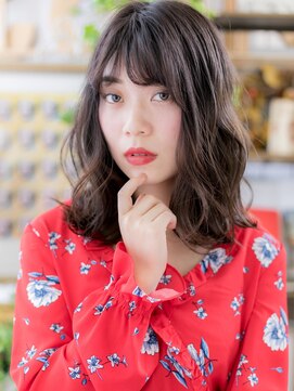 カバーヘア ブリス 戸田公園西口店(COVER HAIR bliss) ★アッシュブラック韓国風ウェーブこなれヘア20代30代40代★9