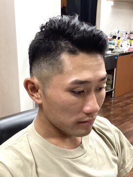 コダマ 新大塚店(KODAMA) アップバングツーブロックショートスタイル（メンズパーマ）