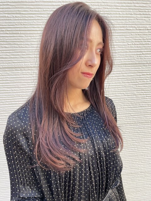 ”long layer × violet color“