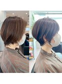 絶壁解消ショート×ひし形小顔×30代40代50代×ショートボブN