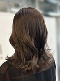 柔らかショコラベージュ×レイヤーカット 佐藤