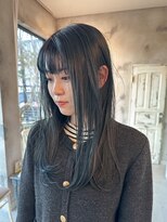 ニュイ(NUIT)&nbsp;ダブルカラーミルクティーベージュカラーブルーブラックブリーチ