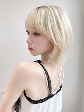 ロンドアンメゾン 原宿(Lond un Maison.) ミニウルフレイヤーカット顔周りカット前髪カット韓国ボブ/原宿