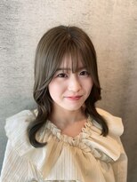 グレイス ヘアドレッシング 鷹匠(grace hair dressing)&nbsp;ミディアムローレイヤー×オリーブグレージュ