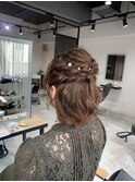 ボブスタイルハーフアップ