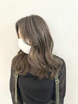 マスカリ(muscali) くびれヘア#ハイライトカラー#アプリコットオレンジベージュb48