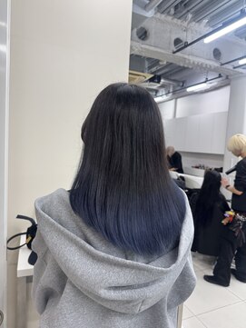 アライブ ハラジュク(ALIVE harajuku) 【ALIVE yu-ki 色落ちシルバーのブルーグラデーションカラー】