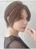 say.ショートボブひし形ショートホワイトシルバーハイライト