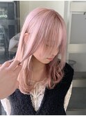 ◎ホワイトピンク/ブリーチ1回/ホワイティピンクカラー表参道