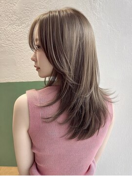 トーン 上大岡(tone.) ミディアムレイヤー”レイヤーカット*髪質改善*オリーブベージュ