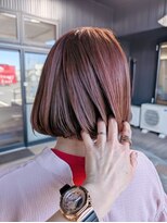 ルシードスタイル リム(LUCIDO STYLE Rim) ショートボブ×アプリコットオレンジ