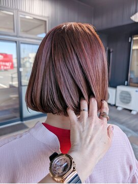 ルシードスタイル リム(LUCIDO STYLE Rim) ショートボブ×アプリコットオレンジ