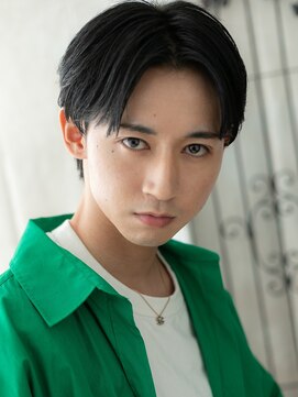 モッズヘア メン 上尾東口店(mod's hair men) 20代30代アップバング大人ブラック清潔感フェザーマッシュI上尾