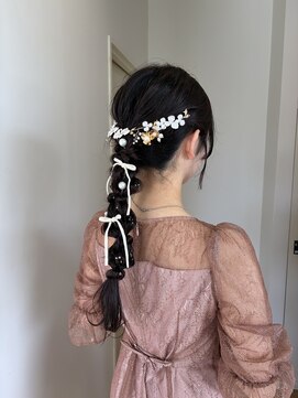 サラ 新宮店(SARA) 【新宮　古賀　東区】結婚式お呼ばれヘア／編み下ろしヘア