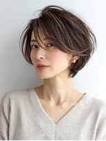 Heart's美人設計と白髪ぼかし専門店 青山表参道店 脱白髪染め/ショートヘア【ハーツ】&nbsp;白髪ぼかし脱白髪染め似合わせショートボブ40代50代60代