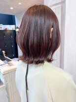 キャアリー(Caary)&nbsp;福山人気20代30代カシスピンク艶髪くびれボブ外ハネ小顔イルミナ